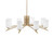 Toltec Lighting - 3708-NAB-310 - Eight Light Chandelier - Kurve - New Age Brass