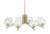 Toltec Lighting - 3708-NAB-4102 - Eight Light Chandelier - Kurve - New Age Brass