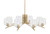 Toltec Lighting - 3708-NAB-4810 - Eight Light Chandelier - Kurve - New Age Brass
