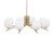 Toltec Lighting - 3708-NAB-4811 - Eight Light Chandelier - Kurve - New Age Brass