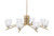 Toltec Lighting - 3708-NAB-500 - Eight Light Chandelier - Kurve - New Age Brass