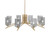 Toltec Lighting - 3708-NAB-542 - Eight Light Chandelier - Kurve - New Age Brass