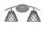 Toltec Lighting - 3722-GP-9185 - Two Light Bath Bar - Kurve - Graphite