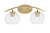 Toltec Lighting - 3722-NAB-202 - Two Light Bath Bar - Kurve - New Age Brass