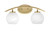 Toltec Lighting - 3722-NAB-4101 - Two Light Bath Bar - Kurve - New Age Brass