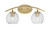Toltec Lighting - 3722-NAB-4102 - Two Light Bath Bar - Kurve - New Age Brass