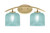 Toltec Lighting - 3722-NAB-4615 - Two Light Bath Bar - Kurve - New Age Brass