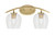 Toltec Lighting - 3722-NAB-4810 - Two Light Bath Bar - Kurve - New Age Brass