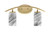 Toltec Lighting - 3722-NAB-549 - Two Light Bath Bar - Kurve - New Age Brass
