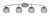 Toltec Lighting - 3724-GP-5112 - Four Light Bath Bar - Kurve - Graphite