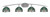 Toltec Lighting - 3724-GP-9925 - Four Light Bath Bar - Kurve - Graphite