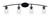 Toltec Lighting - 3724-MB-300 - Four Light Bath Bar - Kurve - Matte Black