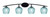 Toltec Lighting - 3724-MB-4605 - Four Light Bath Bar - Kurve - Matte Black