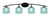 Toltec Lighting - 3724-MB-4615 - Four Light Bath Bar - Kurve - Matte Black