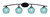 Toltec Lighting - 3724-MB-4625 - Four Light Bath Bar - Kurve - Matte Black
