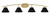 Toltec Lighting - 3724-NAB-421-MB - Four Light Bath Bar - Kurve - New Age Brass