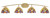 Toltec Lighting - 3724-NAB-9445 - Four Light Bath Bar - Kurve - New Age Brass