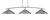 Toltec Lighting - 3733-GP-424-GP - Three Light Bar - Kurve - Graphite