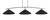 Toltec Lighting - 3733-GP-424-MB - Three Light Bar - Kurve - Graphite
