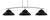 Toltec Lighting - 3733-GP-429-MB - Three Light Bar - Kurve - Graphite