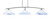 Toltec Lighting - 3733-GP-514 - Three Light Bar - Kurve - Graphite
