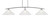 Toltec Lighting - 3733-GP-711 - Three Light Bar - Kurve - Graphite