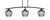Toltec Lighting - 3733-MB-4922 - Three Light Bar - Kurve - Matte Black