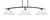 Toltec Lighting - 3733-MB-711 - Three Light Bar - Kurve - Matte Black