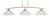 Toltec Lighting - 3733-NAB-2162 - Three Light Bar - Kurve - New Age Brass
