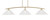 Toltec Lighting - 3733-NAB-411 - Three Light Bar - Kurve - New Age Brass