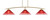Toltec Lighting - 3733-NAB-716 - Three Light Bar - Kurve - New Age Brass