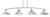 Toltec Lighting - 3734-GP-2169 - Four Light Bar - Kurve - Graphite