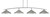 Toltec Lighting - 3734-GP-424-GP - Four Light Bar - Kurve - Graphite