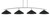 Toltec Lighting - 3734-GP-424-MB - Four Light Bar - Kurve - Graphite