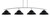 Toltec Lighting - 3734-GP-429-MB - Four Light Bar - Kurve - Graphite