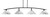 Toltec Lighting - 3734-MB-2169 - Four Light Bar - Kurve - Matte Black
