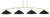 Toltec Lighting - 3734-NAB-424-MB - Four Light Bar - Kurve - New Age Brass