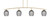 Toltec Lighting - 3734-NAB-4902 - Four Light Bar - Kurve - New Age Brass