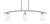Toltec Lighting - 3736-GP-310 - Three Light Island Pendant - Kurve - Graphite