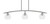 Toltec Lighting - 3736-GP-4100 - Three Light Island Pendant - Kurve - Graphite