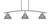 Toltec Lighting - 3736-GP-427-GP - Three Light Island Pendant - Kurve - Graphite