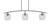 Toltec Lighting - 3736-GP-4812 - Three Light Island Pendant - Kurve - Graphite