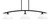 Toltec Lighting - 3736-MB-314 - Three Light Island Pendant - Kurve - Matte Black