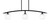 Toltec Lighting - 3736-MB-4101 - Three Light Island Pendant - Kurve - Matte Black