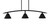 Toltec Lighting - 3736-MB-421-MB - Three Light Island Pendant - Kurve - Matte Black