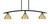 Toltec Lighting - 3736-MB-427-NAB - Three Light Island Pendant - Kurve - Matte Black