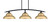 Toltec Lighting - 3736-MB-428-NAB - Three Light Island Pendant - Kurve - Matte Black