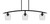 Toltec Lighting - 3736-MB-4812 - Three Light Island Pendant - Kurve - Matte Black