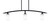 Toltec Lighting - 3736-MB-541 - Three Light Island Pendant - Kurve - Matte Black