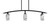 Toltec Lighting - 3736-MB-549 - Three Light Island Pendant - Kurve - Matte Black